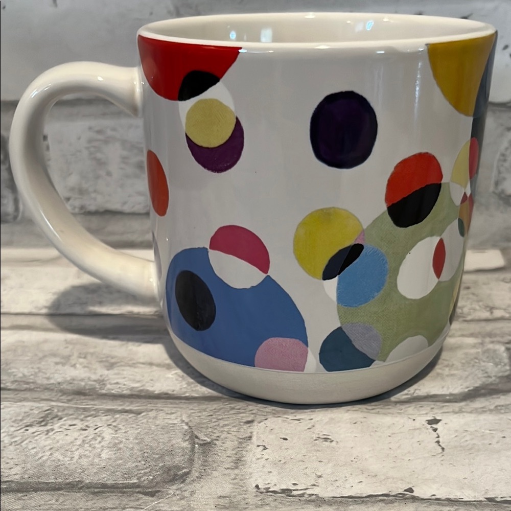 Artlifting susan demdaco circles of life 14 oz Colorful Polka Dot coffee Mug - Picture 3 of 7